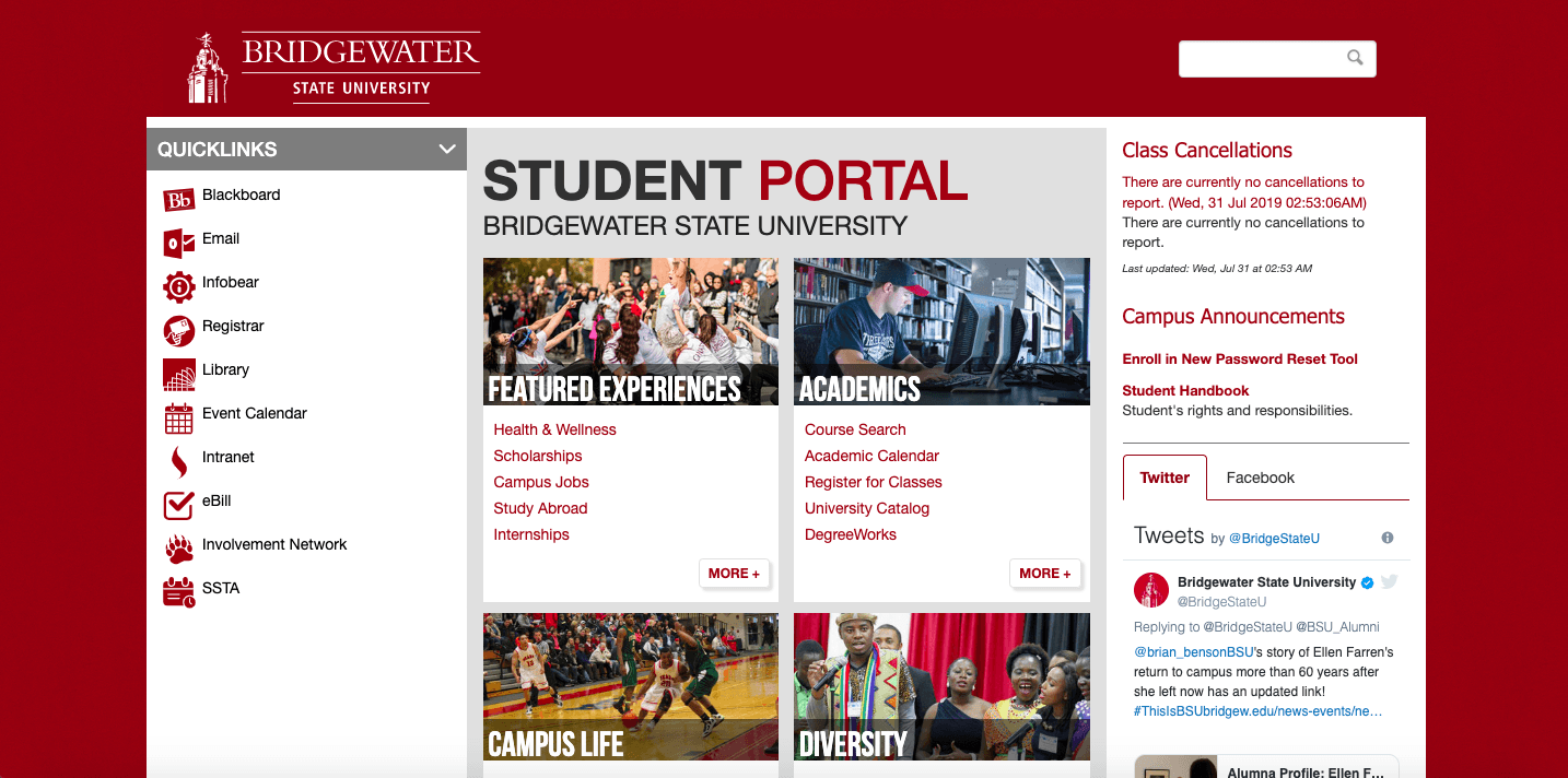Detailed Review on the Bridgewater State University Student Portal